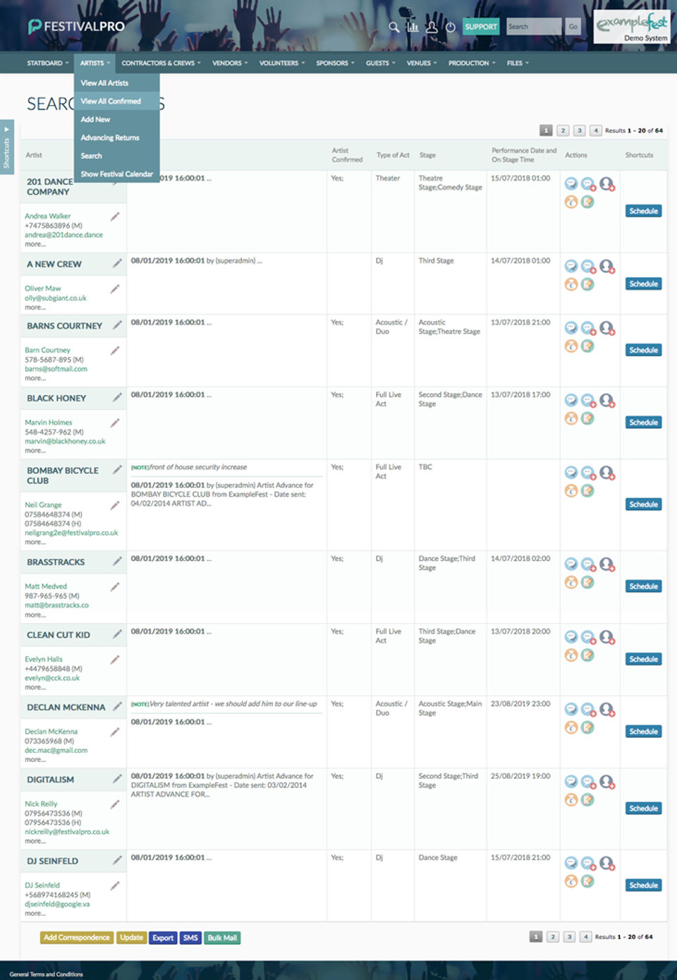 FestivalPro Screenshot 2