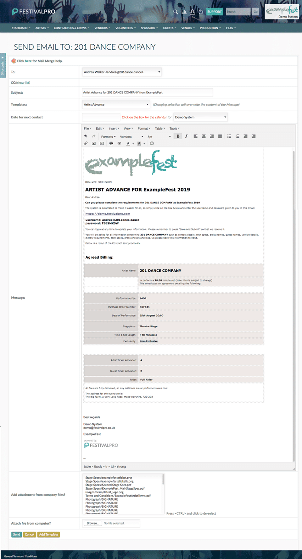 FestivalPro Screenshot 3