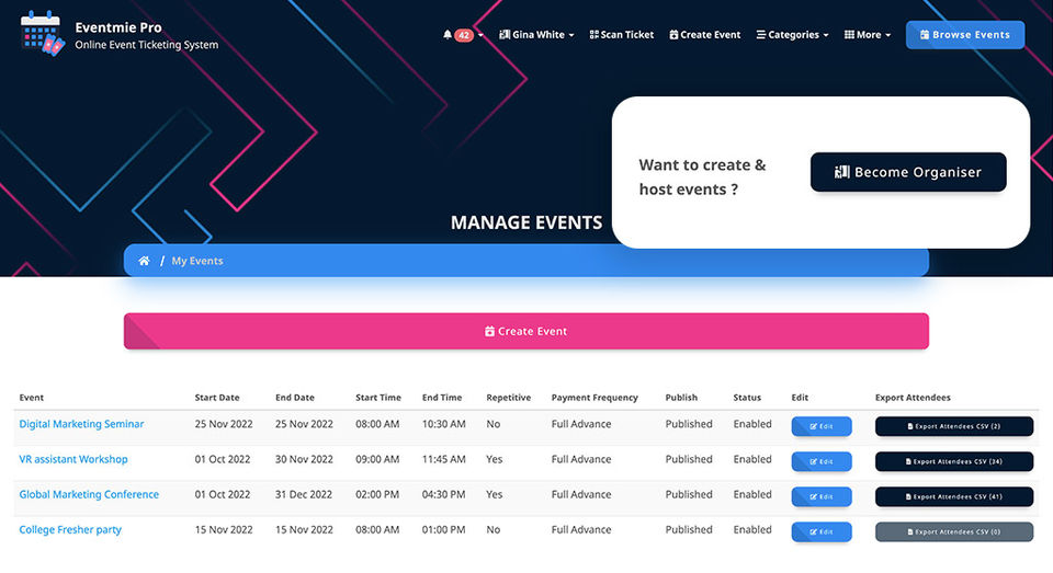 Eventmie Pro Screenshot 2