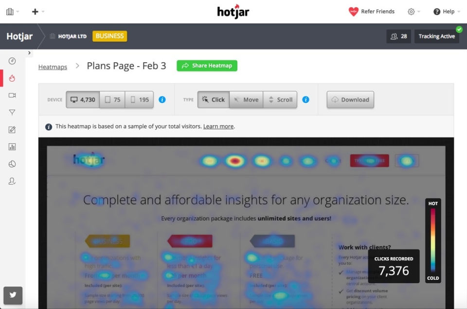 Hotjar Screenshot 2