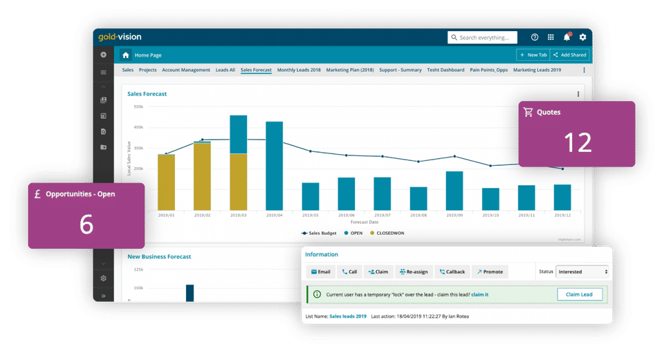 Gold-Vision CRM Screenshot 1