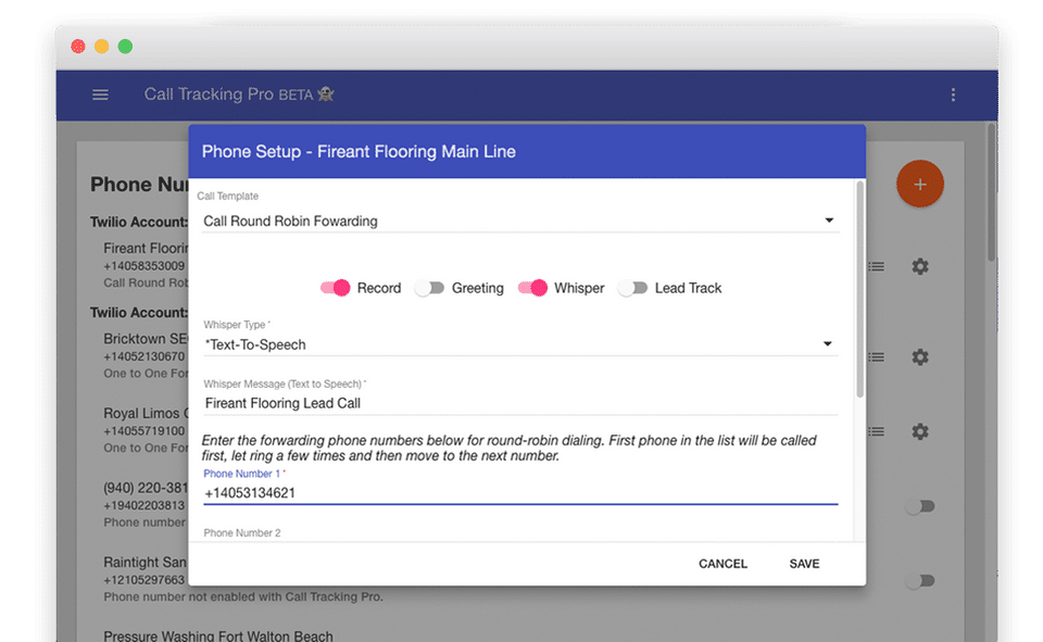 Call Tracking Pro Screenshot 1