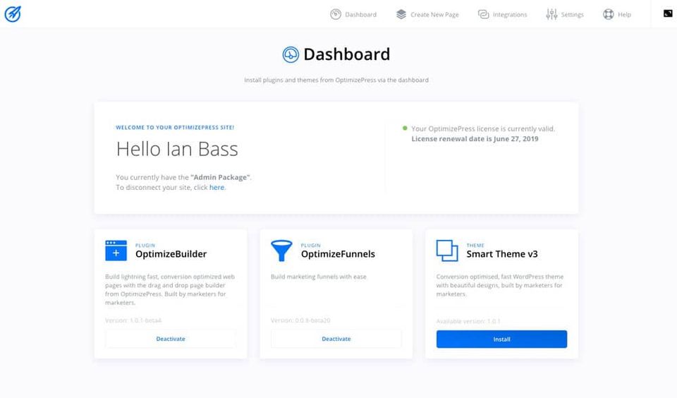 OptimizePress Screenshot 1