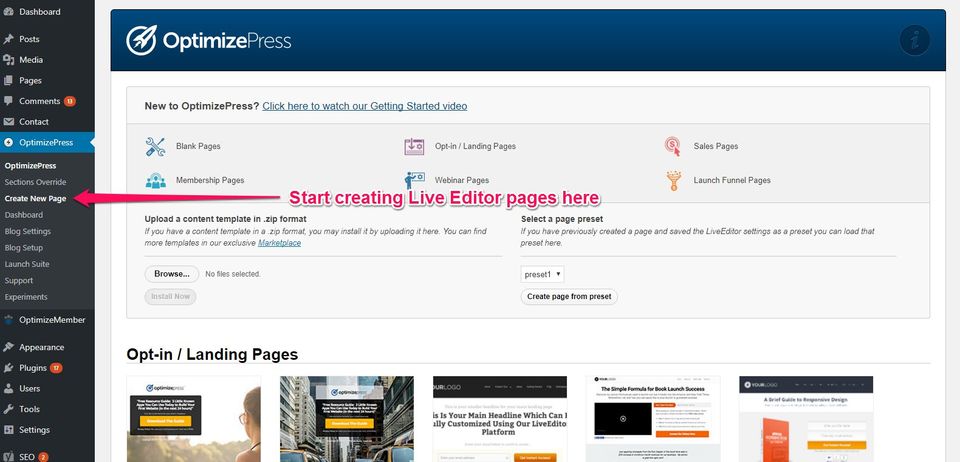 OptimizePress Screenshot 4