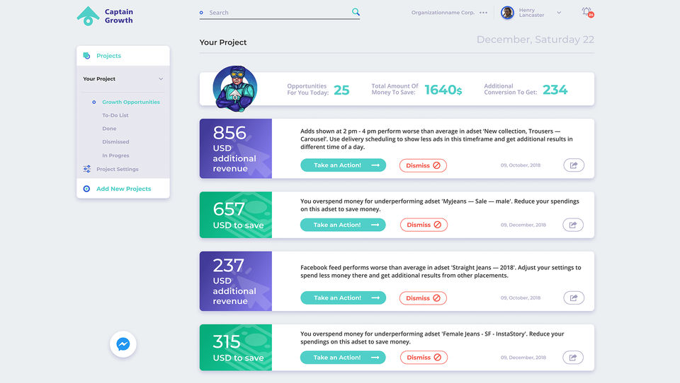 Captain Growth Screenshot 1