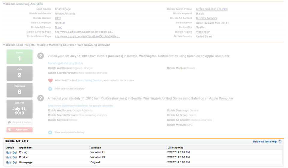 Bizible Screenshot 3