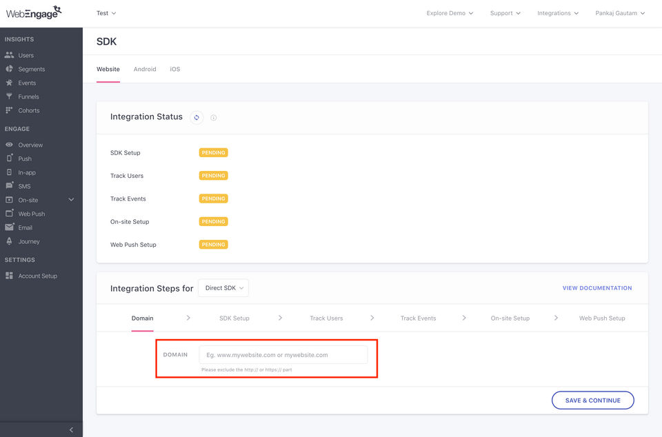 WebEngage Screenshot 1