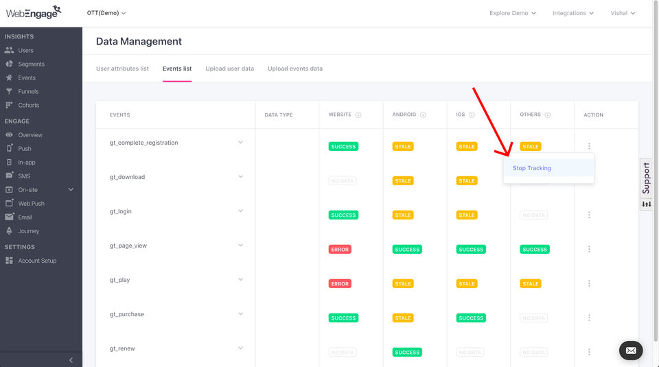 WebEngage Screenshot 2