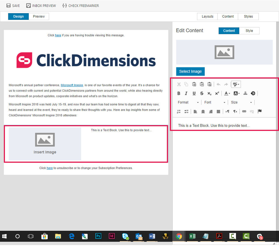 ClickDimensions Screenshot 1