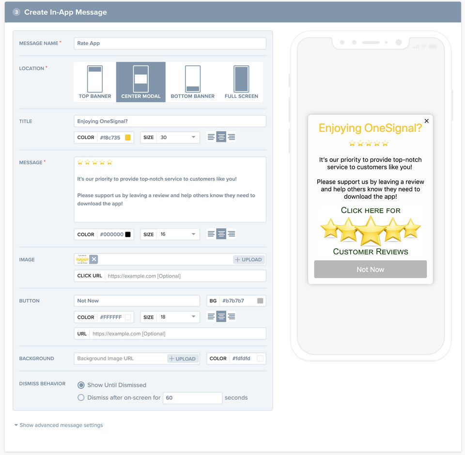 OneSignal Screenshot 3