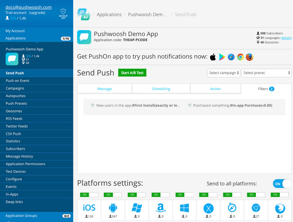 Pushwoosh Screenshot 4