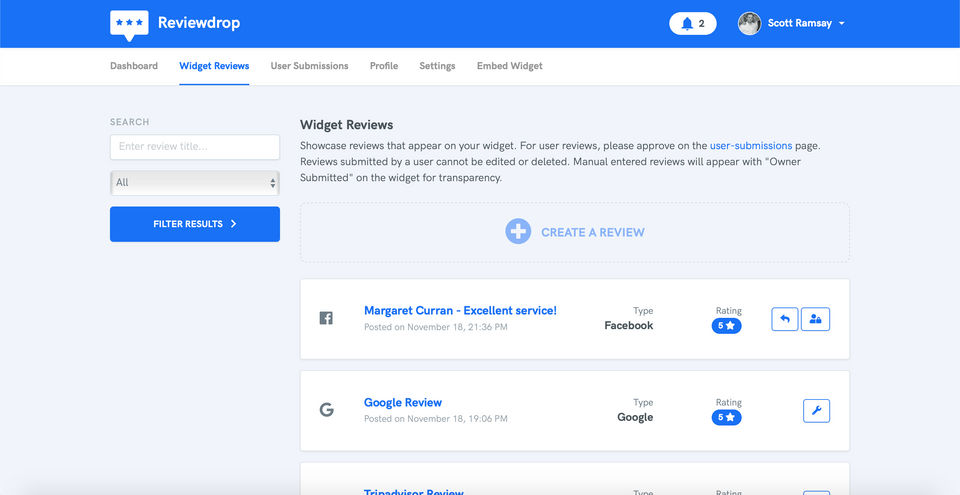 Reviewdrop Screenshot 3