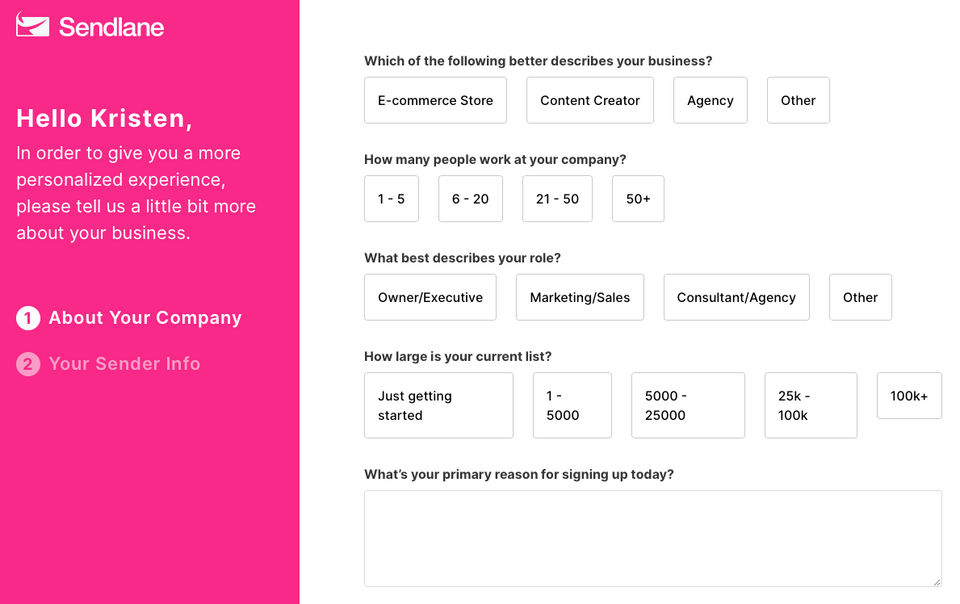 Sendlane Screenshot 1