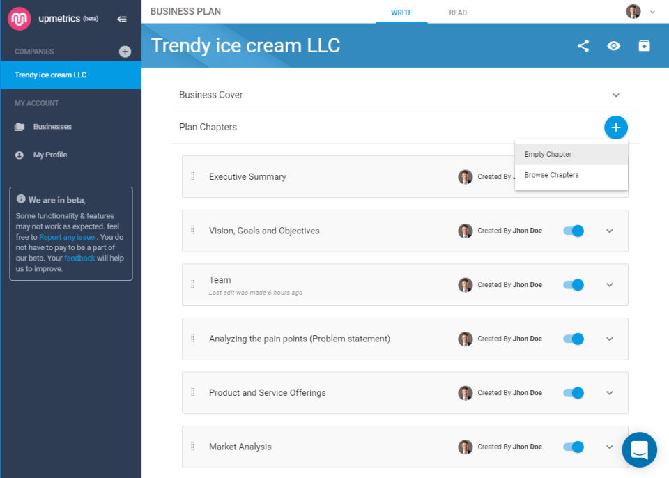 upmetrics Screenshot 1