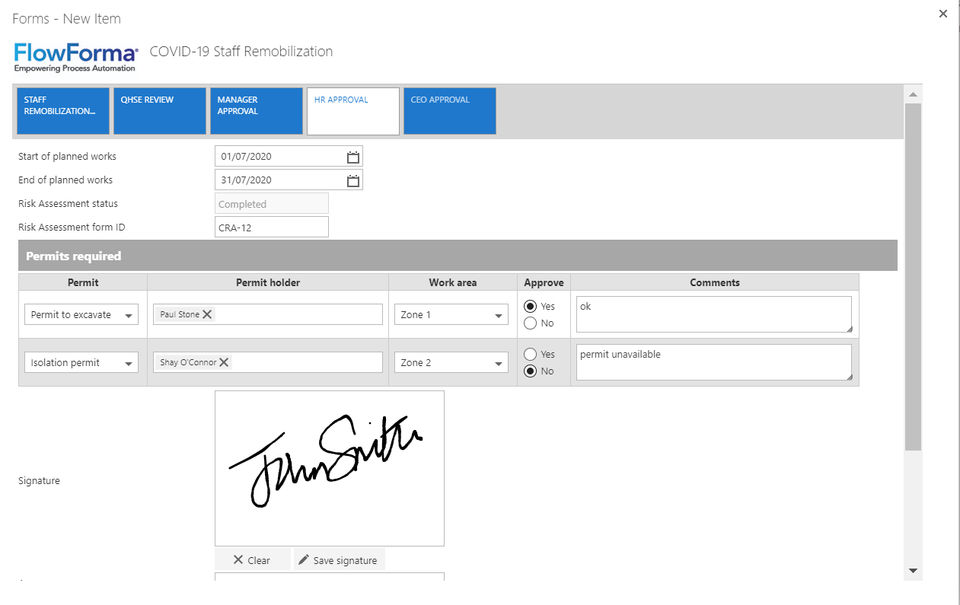 FlowForma Screenshot 2