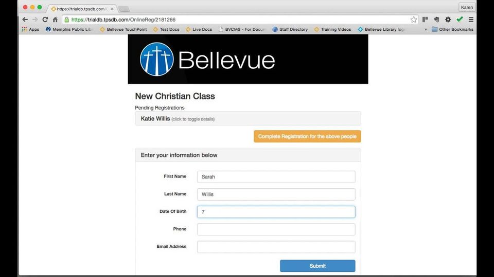 TouchPoint Church Management Software Screenshot 1