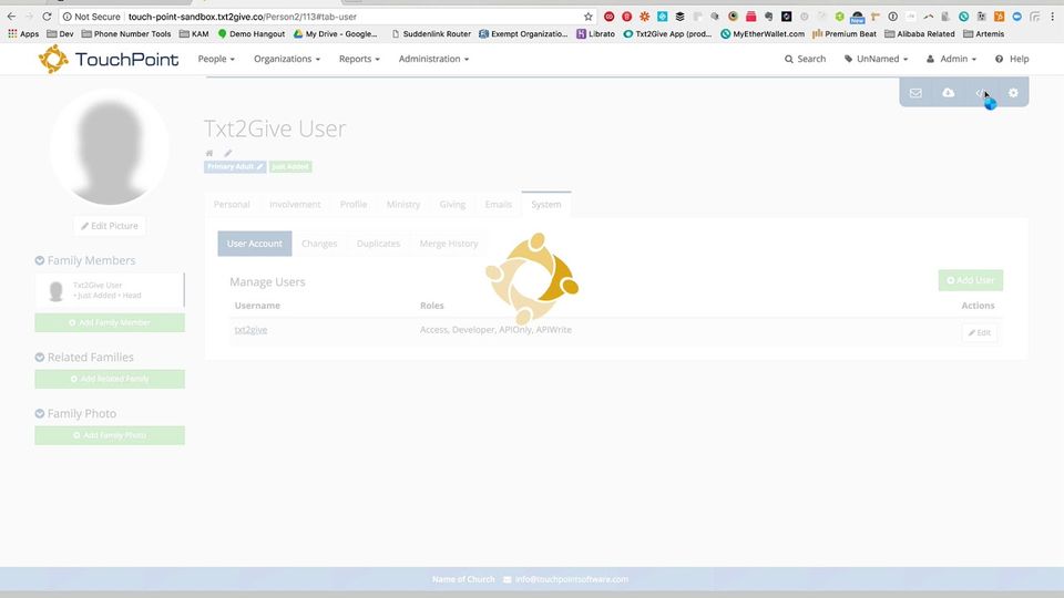 TouchPoint Church Management Software Screenshot 3