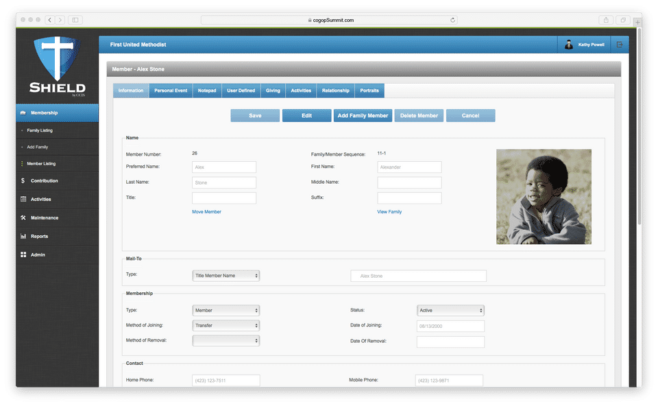 CCIS Church Management Software Screenshot 5