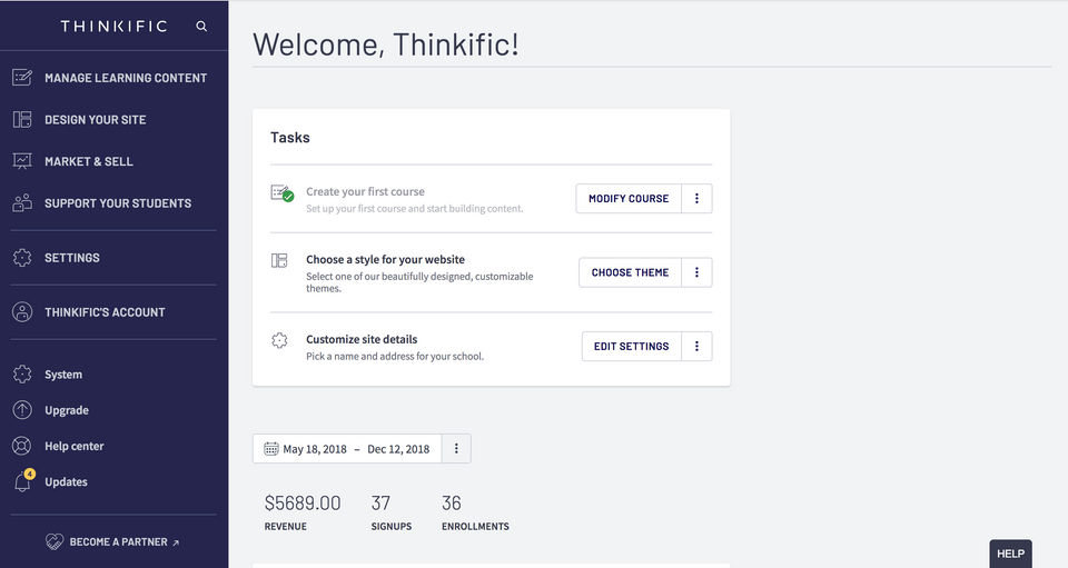 Thinkific Screenshot 2