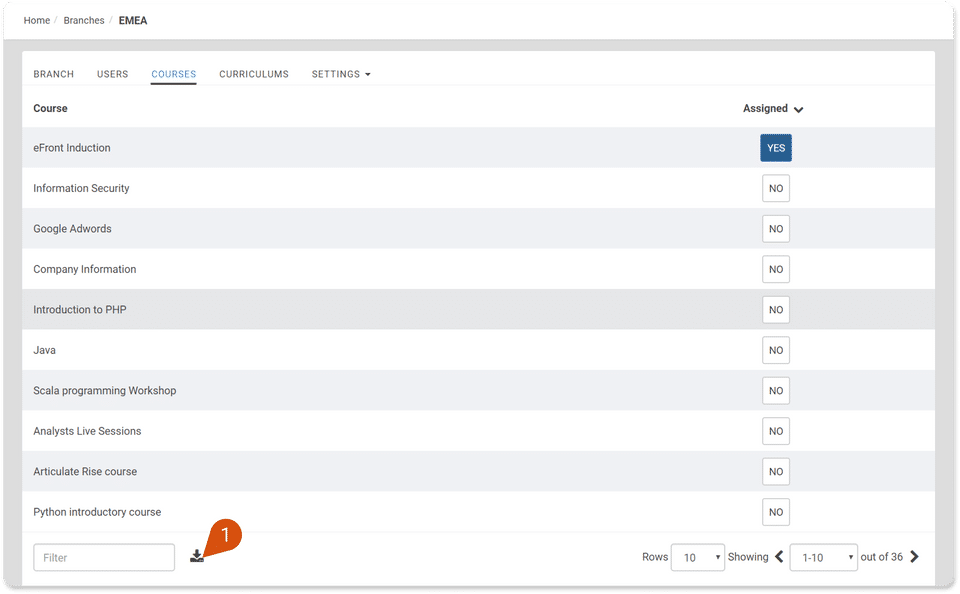 eFront Screenshot 5