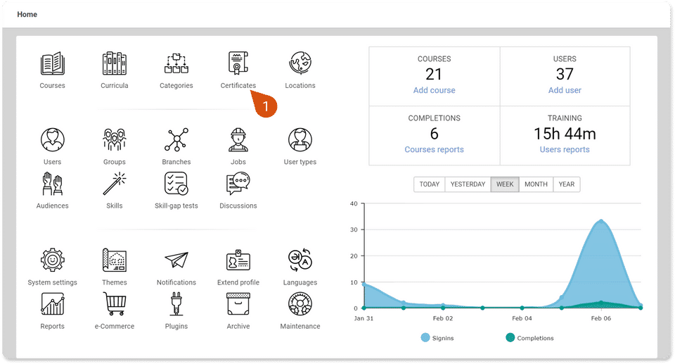 eFront Screenshot 6