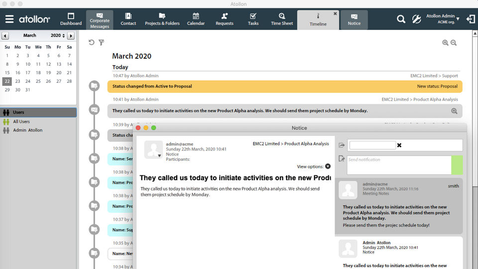Atollon CRM Screenshot 2