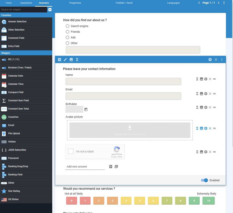 ngSurvey Screenshot 1