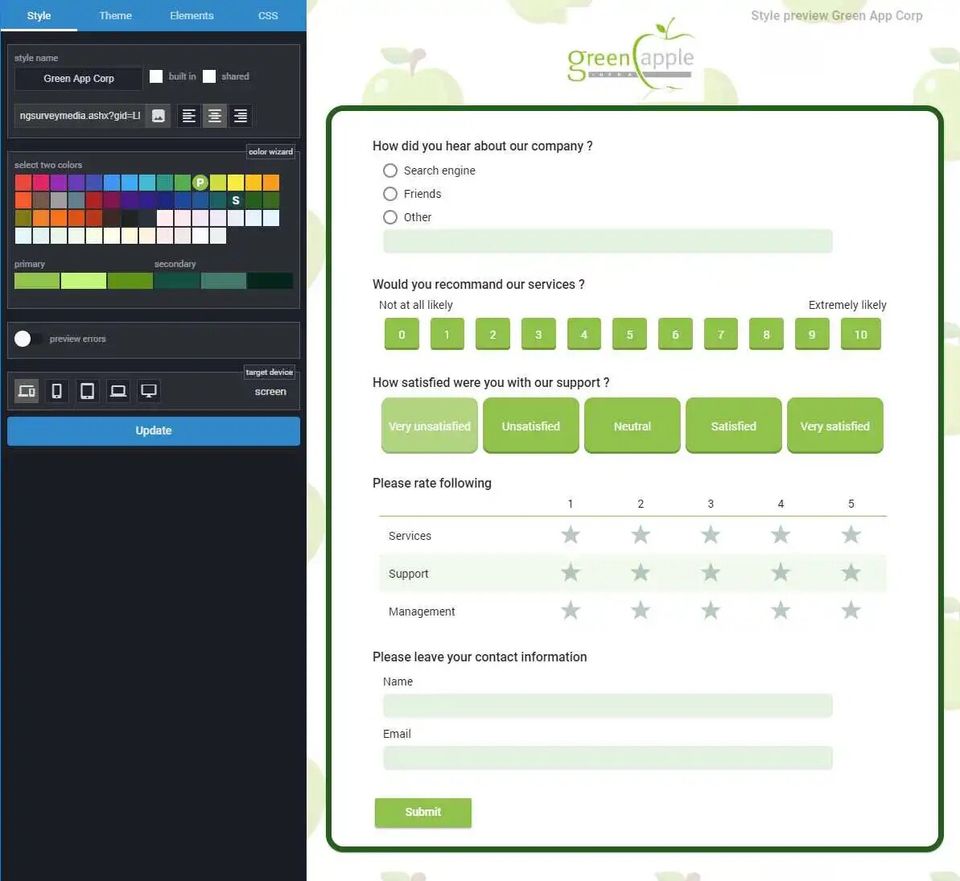 ngSurvey Screenshot 2