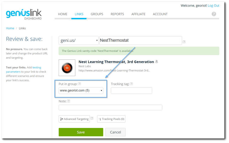 Geniuslink Screenshot 1