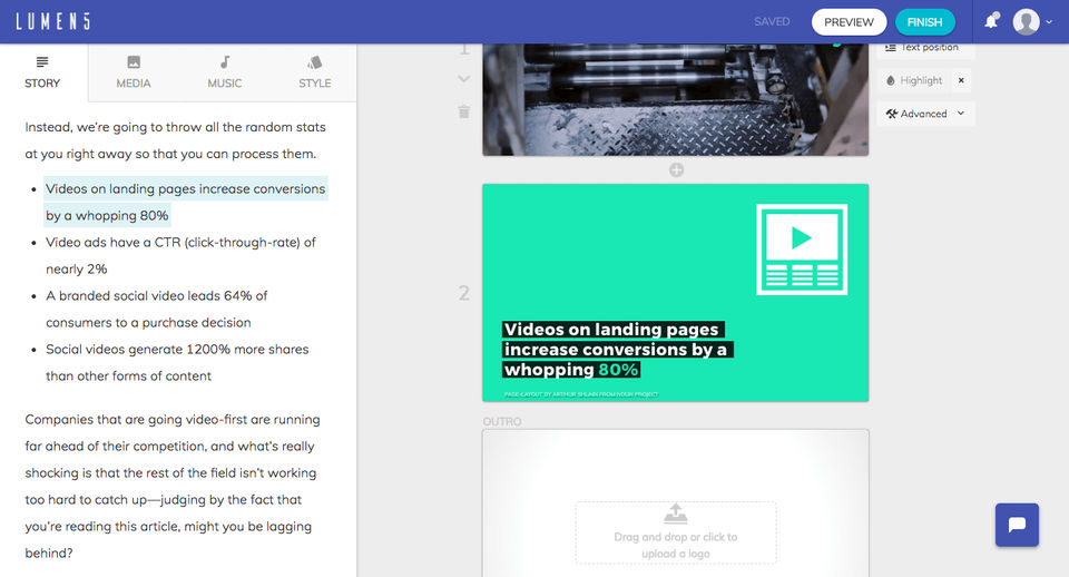 Lumen5 Screenshot 2