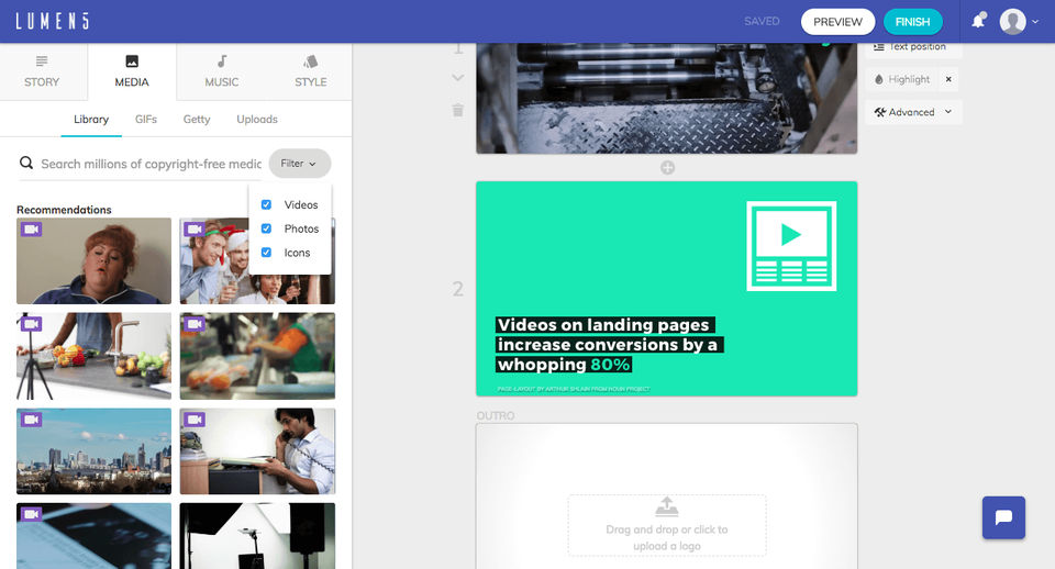 Lumen5 Screenshot 3