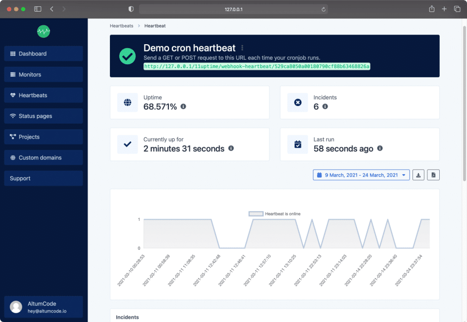 66uptime Screenshot 3