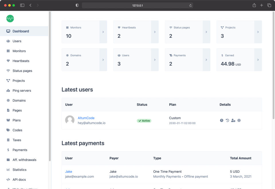 66uptime Screenshot 6