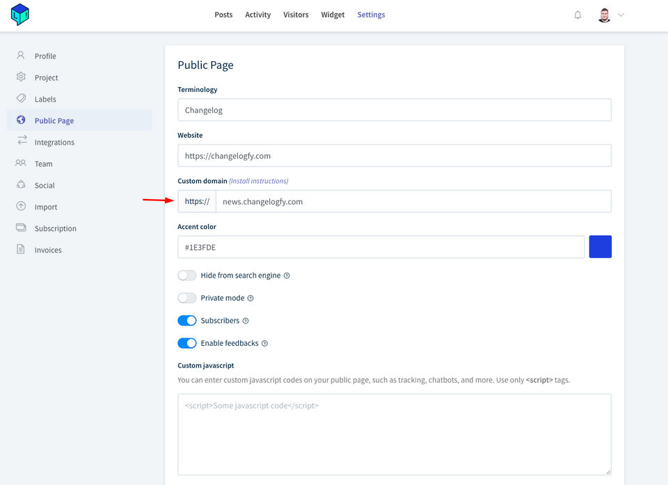 Changelogfy Screenshot 1