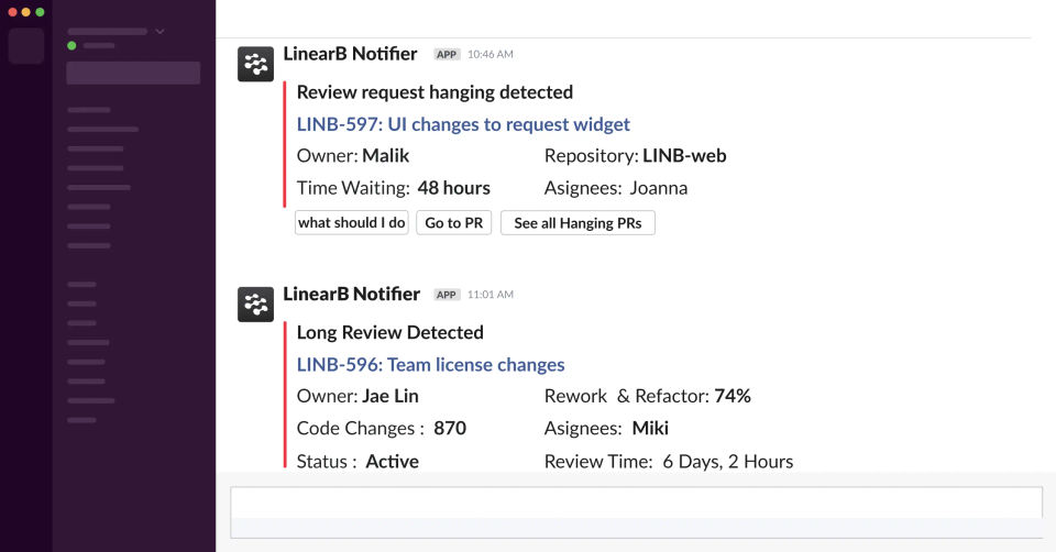 LinearB Screenshot 5