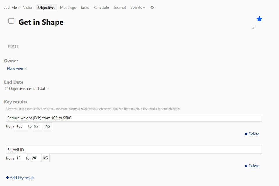 Week Plan Screenshot 2