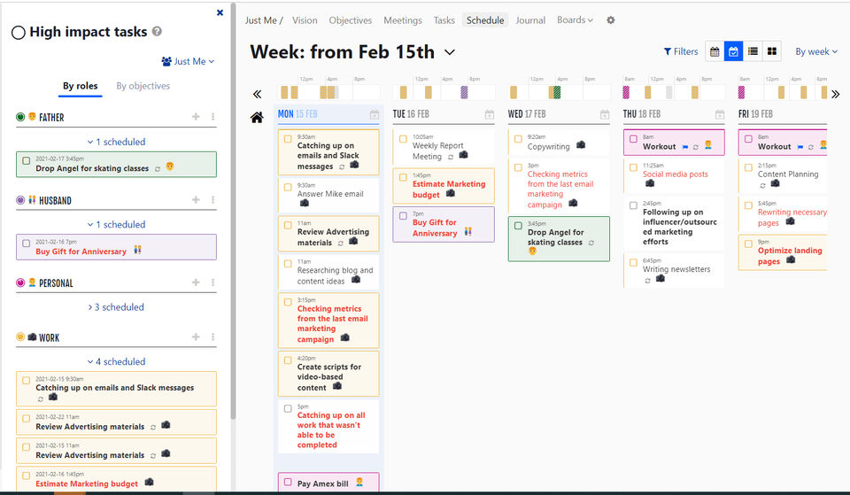 Week Plan Screenshot 3