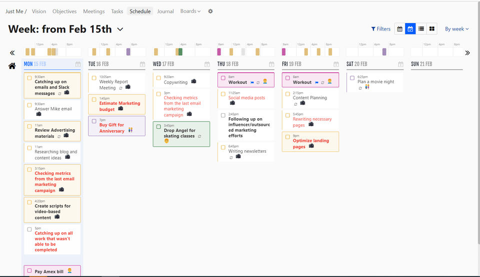 Week Plan Screenshot 4