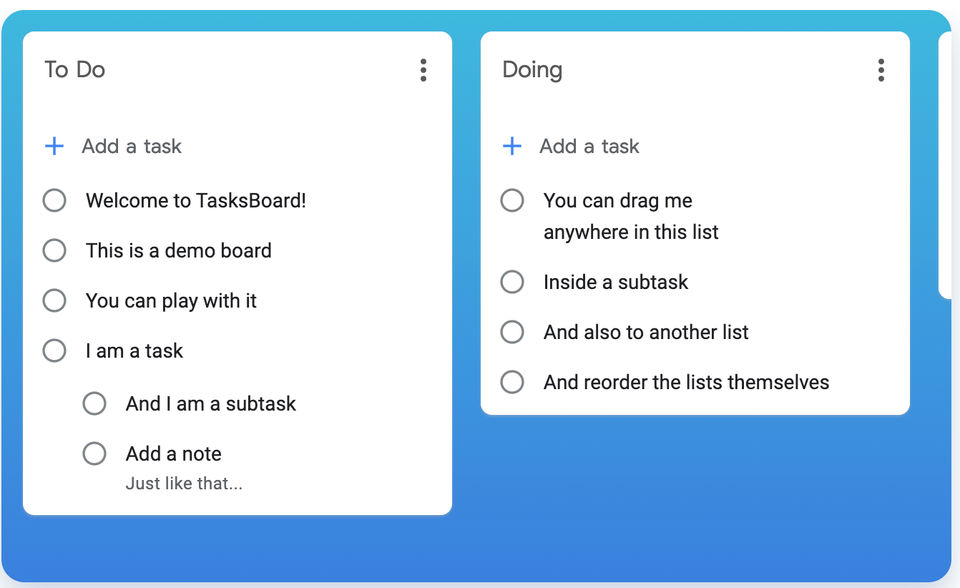 TasksBoard Screenshot 2