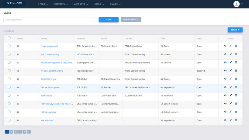 Solastis CRM Screenshot 1