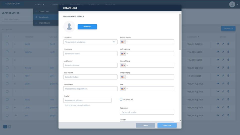 Solastis CRM Screenshot 3