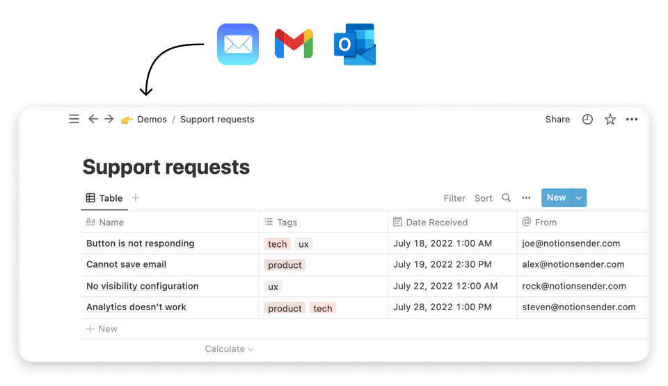 Notionsender Screenshot 1