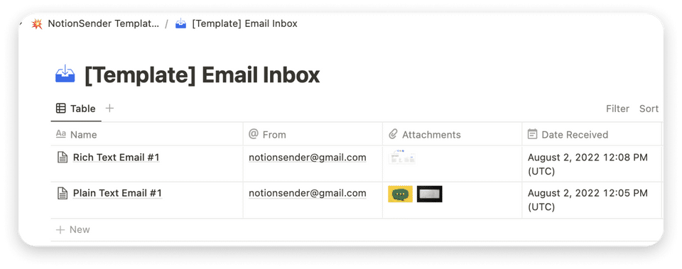 Notionsender Screenshot 2