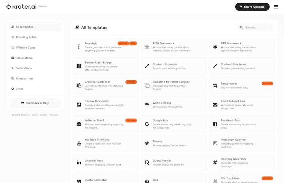 Krater.ai Screenshot 1