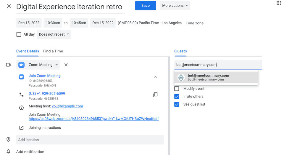 MeetSummary Screenshot 1