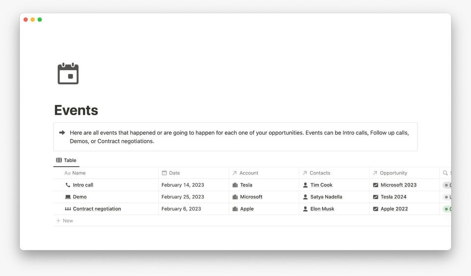 Sales CRM Template for Notion Screenshot 3
