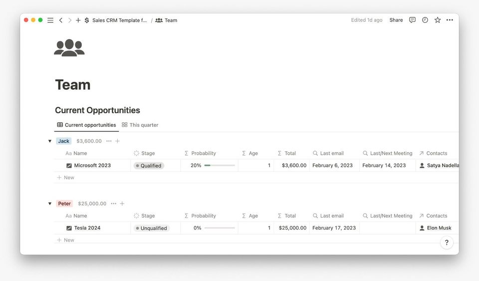 Sales CRM Template for Notion Screenshot 7