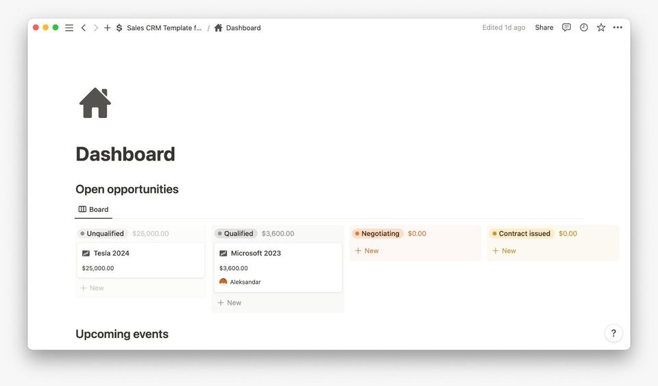 Sales CRM Template for Notion Screenshot 8