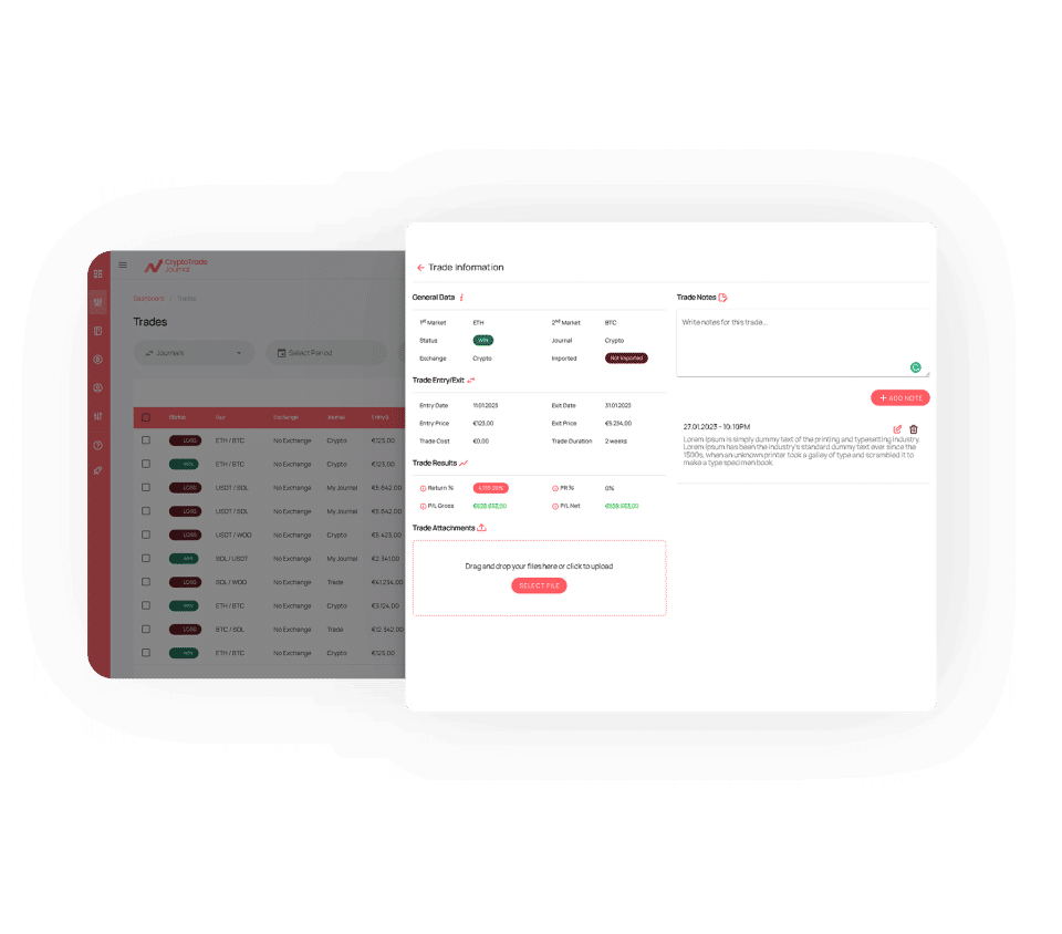CryptoTrade Journal Screenshot 1