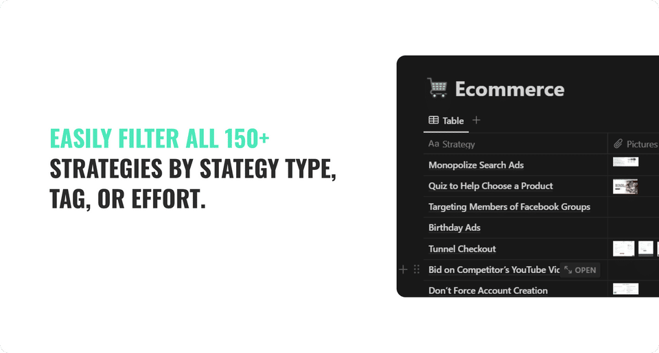 Growth Marketing Strategy Database Screenshot 1